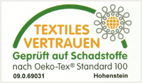 Schadstoffgeprüfte Textilien nach Öko-Tex Standard 100